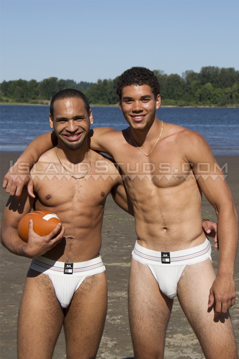African American college jocks Terrance and Tremaine in their sexy white  jockstraps â€¢ Naked Big Dick Men