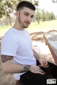 Hottie young straight muscle pup strokes sucks outdoors in the local park Reality Dudes 0 gay porn image 200x300 - Sexy young pup Eli Hunter's bare asshole raw fucked by Latino hunk Eddie Danger's huge thick cock at Bromo